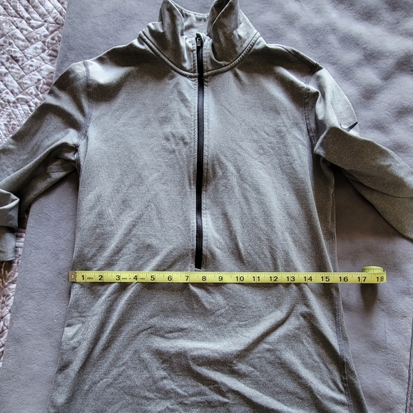 nike pro dri fit gray grey thermal zip up - Picture 4 of 6
